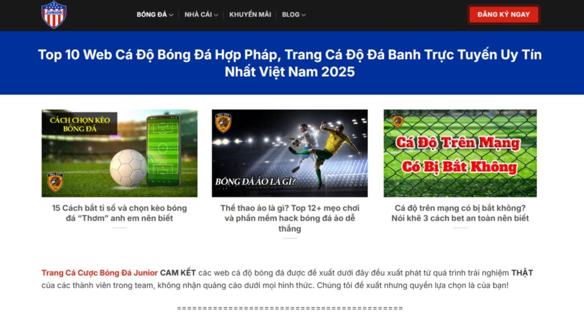 Các trang cá cược bóng đá uy tín - Hướng đi mới cho người yêu thể thao tại Việt Nam